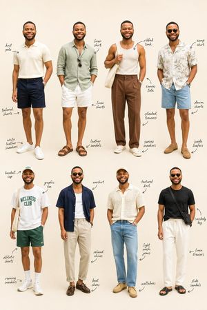 Summer Menswear Lookbook Grid