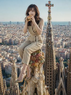 Surreal Landmark Dining Portrait