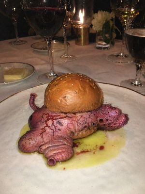 Surreal Octopus Burger Fine Dining Photo