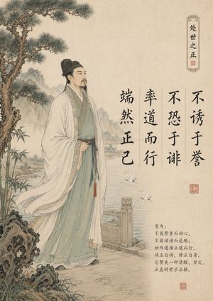Traditional Chinese Gongbi Art with Quote
