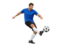 Transparent background soccer player