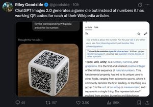 Tweet Screenshot of QR Code Dice Demo