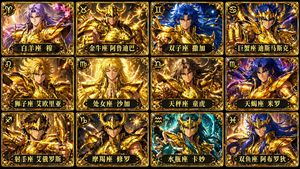 Twelve Gold Saints Card Grid