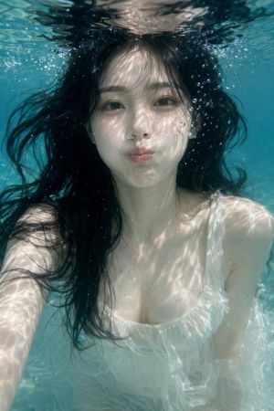 Underwater Photorealistic Portrait