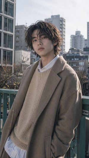 Urban Menswear Portrait on Overpass