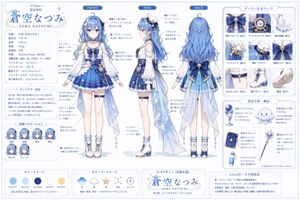 VTuber Character Reference Sheet