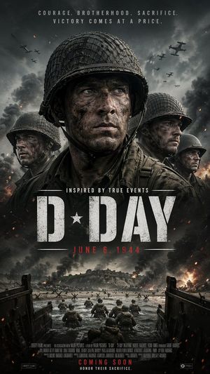 WWII D-Day Cinematic Poster