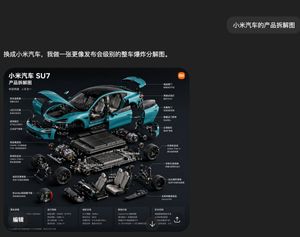 Xiaomi SU7 Exploded View Chat Screenshot