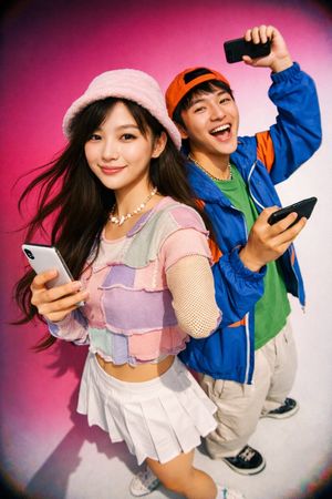 Y2K Retro-Tech Youth Portrait